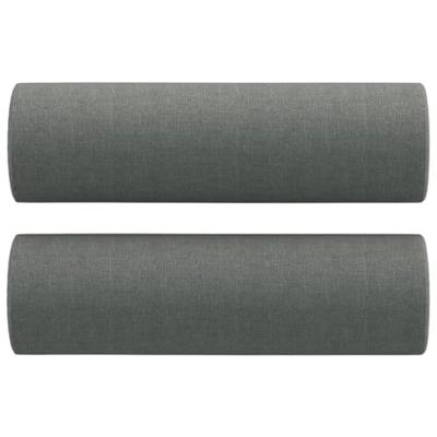 3-delige Loungeset met kussens stof donkergrijs