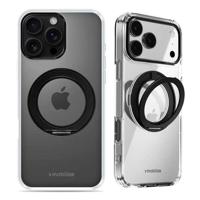 Mobilize MagSafe Compatible 360 Rotating Ring Stand Case Apple iPhone 16 Pro Max Clear/Black - thumbnail