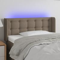 Hoofdbord LED 83x16x78/88 cm stof taupe - thumbnail