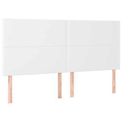 Boxspring met matras kunstleer wit 200x200 cm