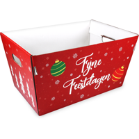 Mand | golfkarton | 43.2x27x25.8cm | rood | 10 stuks - thumbnail