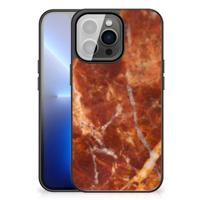 iPhone 13 Pro Max Marmeren Print Telefoonhoesje Marmer Bruin - thumbnail