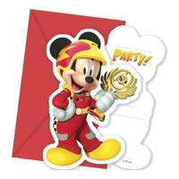 uitnodigingen met envelop Mickey Mouse 6 stuks - thumbnail
