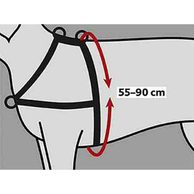 Trixie Lead'N'Walk Soft Tuig Zwart - Hondenharnas - M-L 55-90/25 Cm