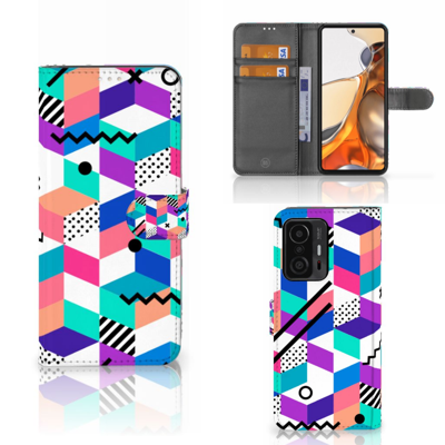 Xiaomi 11T | 11T Pro | Book Case | Blokken Kleurrijk