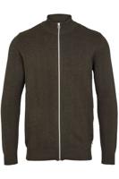 Kronstadt Trui Donkergroen Carlo Zip Regular Fit - thumbnail