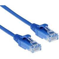 ACT Blauwe 10 meter LSZH U/UTP CAT6 datacenter slimline patchkabel snagless met RJ45 connectoren - thumbnail