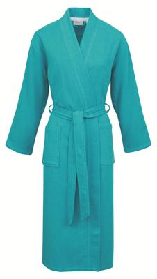 Carl Ross Carl Ross Unisex Badjas Kimono 37100 Turquoise/White L