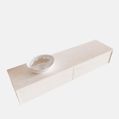 Badkamermeubel BWS Madrid Wit 180 cm met Topblad en Keramische Waskom Links (2 lades, 0 kraangaten) Badkamermeubel BWS Madrid Wit 180 cm met Topblad en Keramische Waskom Links (2 lades, 0 kraangaten)