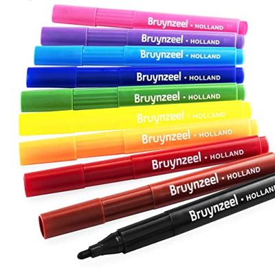 Bruynzeel triple viltstiften blik met 50 kleuren