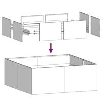 Plantenbak roestig 100x100x30 cm weervast staal - thumbnail