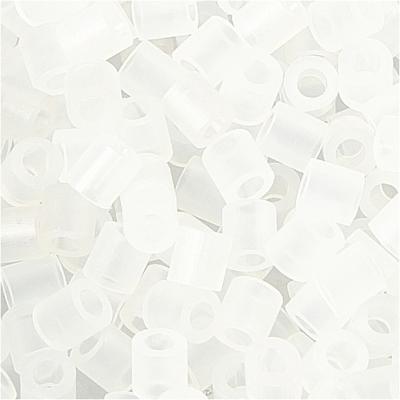 NABBI Strijkkralen, afm 5x5 mm, gatgrootte 2,5 mm, medium, doorzichtig transparant (32264), 6000 stuk/ 1 doos