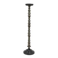 Alu Brass Candleholder high ribbed - thumbnail