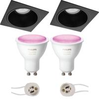 Philips Hue LED Inbouwspot Set GU10 - Mat Zwart - White and Color Ambiance - thumbnail