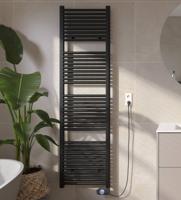 Saqu Fonti elektrische radiator 1000W 50x181,7cm mat zwart - thumbnail