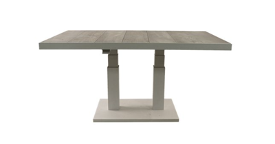 Marbella Tuintafel Wit tuinmeubel L130 x B75 x H61/75 cm OWN - Own