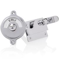 De Oude Deurklink WC Slot - Hendel vrij-bezet nikkel - thumbnail