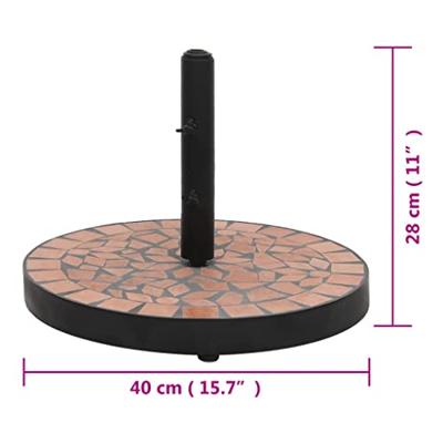 VidaXL Parasolvoet rond 12 kg terracottakleurig - thumbnail