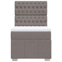 Boxspring met matras stof taupe 80x200 cm - thumbnail