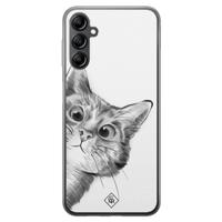 Samsung Galaxy A14 siliconen hoesje - Kat kiekeboe - thumbnail