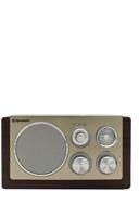 Roadstar HRA-1245 Retro Radio met FM en MW Tuner (telescopische antenne, werkt op batterijen), bruin/zilver, hout - thumbnail