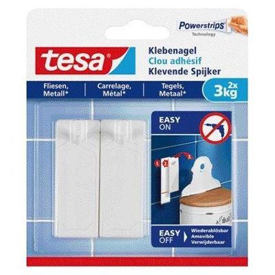 Klevende spijker tesa tegels metaal 3kg wit | 8 stuks
