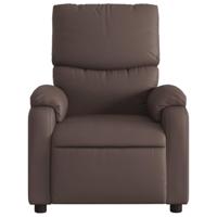 Fauteuil verstelbaar kunstleer bruin - thumbnail