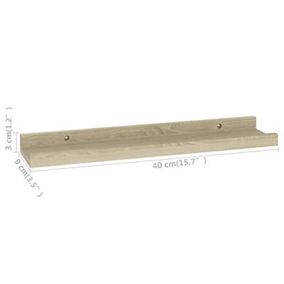VidaXL Wandschappen 4 st 40x9x3 cm sonoma eikenkleurig
