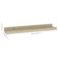 Wandschappen 4 st 40x9x3 cm sonoma eikenkleurig - thumbnail