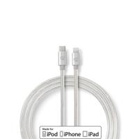 Apple Lightning-Kabel | Apple Lightning 8-Pins Male - USB-C | 2,00 m | Aluminium - thumbnail