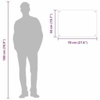 VidaXL Keuken spatscherm lichtgrijs 70 x 50 cm gehard glas - thumbnail