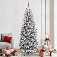 VidaXL Kunstkerstboom wit 240 cm pvc en plastic en staal en pe - thumbnail