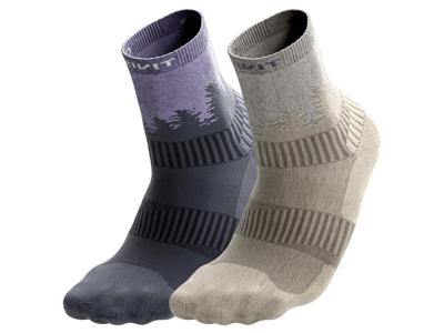 CRIVIT 2 Paar sportsokken (donkerblauw/lila/beige, 41/42)