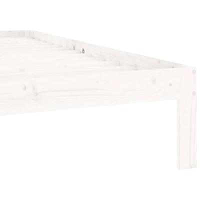Bedframe massief grenenhout wit 100x200 cm