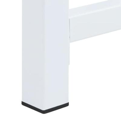 Dubbele wasmachine sokkel met uittrekbare planken wit