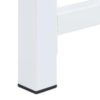 Dubbele wasmachine sokkel met uittrekbare planken wit - thumbnail