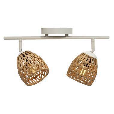 2-spot Ilva - naturel - 26x9,5x37 cm - Leen Bakker