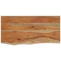 Wandschap rechthoekig natuurlijke rand 40x20x3,8 cm acaciahout - thumbnail