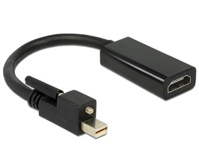 Delock 62640 Mini-displayport / HDMI Adapter [1x Mini-DisplayPort stekker - 1x HDMI-bus] Zwart