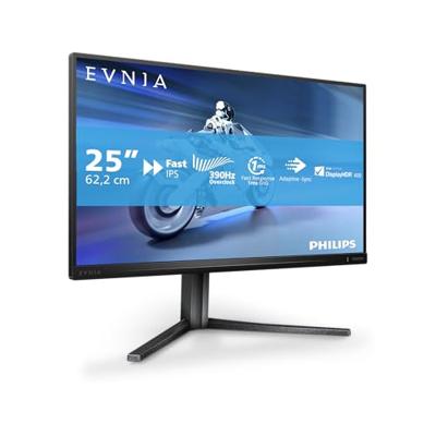 Philips Evnia 25M2N5200U - Gaming Monitor Full HD 25 inch, 360 Hz, 1 ms, FreeSync Premium, HDR400 (1920 x 1080, 2 x HDMI 2.0, 1x DisplayPort 1.4, USB-hub) zwart