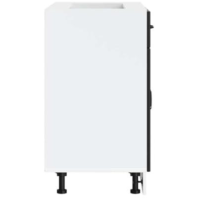 Keuken onderkast Lucca bewerkt hout zwart