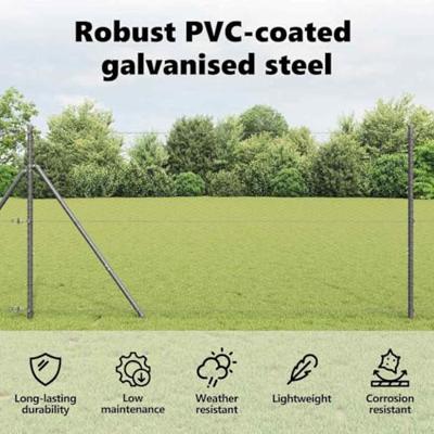 VidaXL Hexagon hek grijs 1 x 10 m pvc