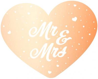 Deurbord Mr. & Mrs. Roségoud (57x45cm)