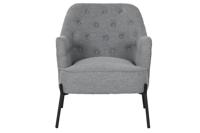 Leunstoel DKD Home Decor Grijs Metaal 65 x 73 x 79,5 cm - thumbnail