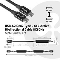 Club 3D USB-C 3.2 Gen2 > USB-C Active bi-directional kabel - thumbnail