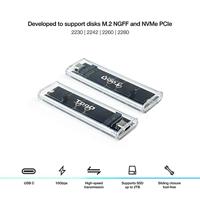 Hard drive hoes TooQ TQE-2200 Transparant USB USB-C - thumbnail
