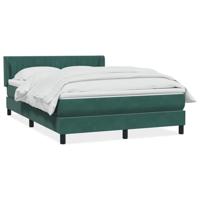Boxspring met matras fluweel donkergroen 160x210 cm - thumbnail