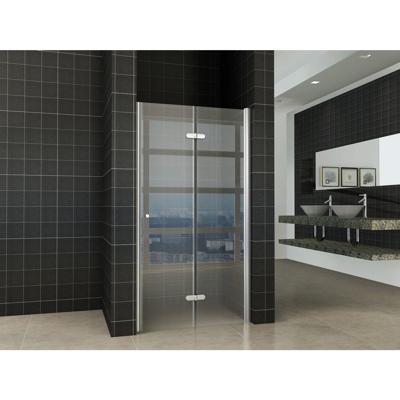 Maki nisdeur vouwbaar rechts 900 x 2000 x 8 mm nano helder glas/chroom Maki nisdeur vouwbaar rechts 900 x 2000 x 8 mm nano helder glas/chroom