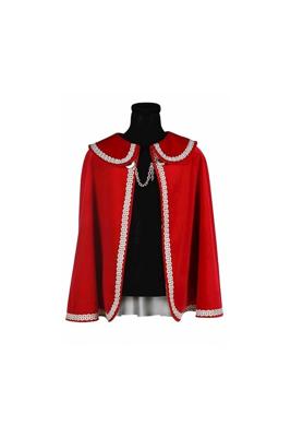 Prinsenmantel kort rood-zilver