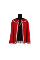 Prinsenmantel kort rood-zilver - thumbnail